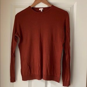 Rust Cuyana cotton cashmere sweater